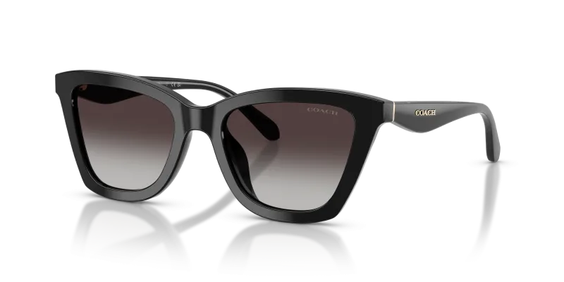 แว่นกันแดด Coach HC8464U-50028G Black Grey Gradient แว่นกันแดด Coach HC8464U-50028G สีดำ เลนส์ไล่ระดับสีเทา มุมสามส่วนสี่