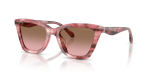แว่นกันแดด Coach HC8464U-596414 Rose Watercolor Brown Pink Gradient แว่นกันแดด Coach HC8464U-596414 เลนส์ไล่ระดับน้ำตาลสู่ชมพู มุมสามส่วนสี่