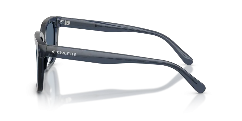 แว่นกันแดด Coach HC8466U-597280 มุมด้านข้าง ทรงสี่เหลี่ยมจัตุรัสขอบเต็ม