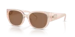 แว่นกันแดด Coach HC8469D-597673 Smoke Rose Brown Solid แว่นกันแดด Coach HC8469D-597673 มุมเฉียง สีกุหลาบสโมค สำหรับผู้หญิง