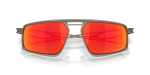 แว่นกันแดด Oakley Bushwick OO6031-02 Matte Gunmetal Prizm Ruby Oakley OO6031-02 603102 close-up ด้านหน้า