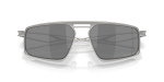 แว่นกันแดด Oakley Bushwick OO6031-05 Satin Chrome Prizm Black Polarized Oakley OO6031-05 603105 close-up ด้านหน้า