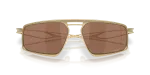 แว่นกันแดด Oakley Bushwick OO6031-06 Satin Light Gold Prizm Tungsten Polarized Oakley OO6031-06 603106 close-up ด้านหน้า
