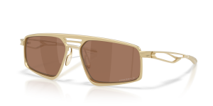 Oakley OO6031-06 603106 แว่นกันแดด Satin Light Gold Prizm Tungsten Polarized ทุกเพศ