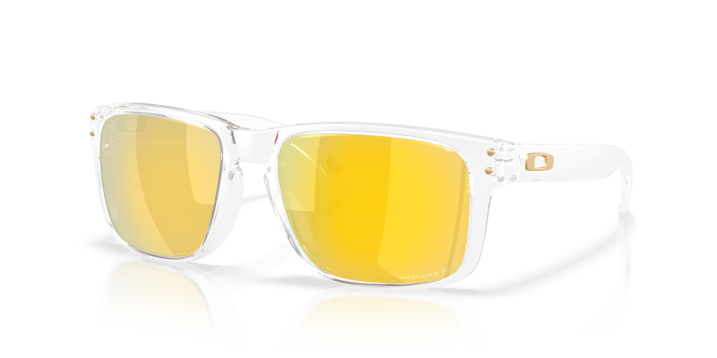 แว่นกันแดด Oakley Holbrook OO9102-AD Clear Prizm 24K Polarized แว่นกันแดด Oakley OO9102-AD มุมเฉียง สีใส สำหรับผู้ชาย