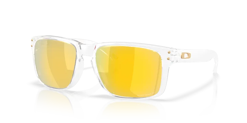 แว่นกันแดด Oakley Holbrook OO9102-AD Clear Prizm 24K Polarized แว่นกันแดด Oakley OO9102-AD มุมเฉียง สีใส สำหรับผู้ชาย