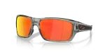 แว่นกันแดด Oakley Turbine OO9263-57 Grey Ink Prizm Ruby Polarized Oakley OO9263-57 926357 แว่นกันแดดทรงสี่เหลี่ยม XXL โพลาไรซ์ Prizm Ruby สำหรับผู้ชาย