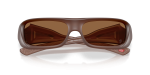 แว่นกันแดด Oakley Permian OO9520-10 Matte Translucent Mahogany Prizm Bronze Gradient แว่นกันแดด Oakley OO9520-10 close-up ด้านหน้า