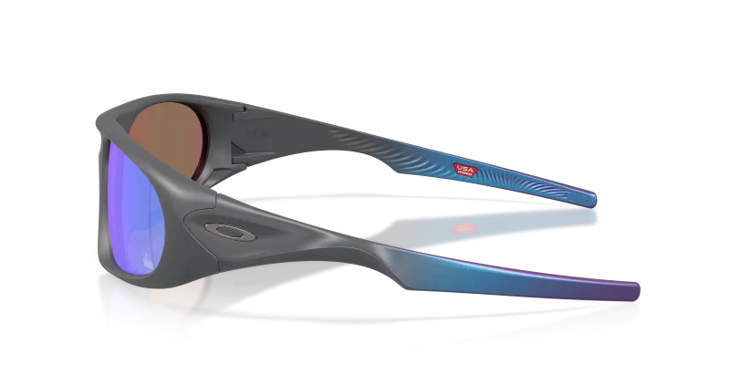 แว่นกันแดด Oakley OO9528-11 มุมข้าง ขาแว่นสีฟ้าคาร์บอน/ม่วง Cs เฟด
