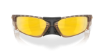 แว่นกันแดด Oakley Plantaris SQ OO9529-07 Matte Sepia Prizm 24K Polarized Oakley OO9529 952907 close-up ด้านหน้า
