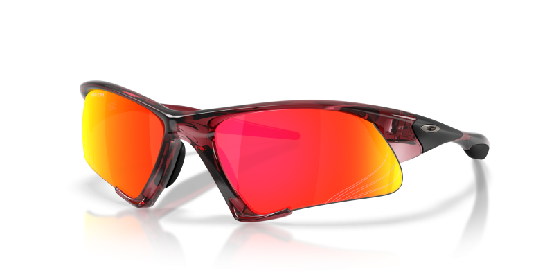 แว่นกันแดด Oakley Suture Jacket OO9532-12 Transparent Iron Red Prizm Ruby แว่นกันแดด Oakley OO9532-12 มุมเฉียง สีแดงเหล็กโปร่งใส สำหรับทุกเพศ