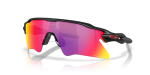 แว่นกันแดด Oakley Radar EV Heater OO9541-03 Matte Black Prizm Road แว่นกันแดด Oakley OO9541-03 มุมเฉียง สีดำด้าน สำหรับทุกเพศ