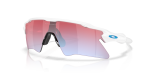 แว่นกันแดด Oakley Radar EV Heater OO9541-05 Polished White Prizm Snow Sapphire แว่นกันแดด Oakley OO9541-05 มุมเฉียง สี Polished White สำหรับทุกเพศ