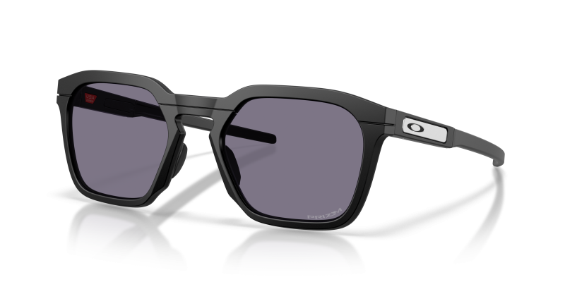 แว่นกันแดด Oakley HSTN SQ 2.0 OO9555-01 Matte Black Prizm Grey แว่นกันแดด Oakley OO9555-01 มุมเฉียง สีดำด้าน สำหรับทุกเพศ