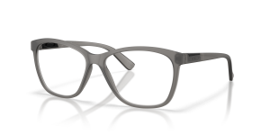 แว่นสายตา Oakley OX8155-15 มุมเฉียง สี Satin Grey Smoke สำหรับผู้หญิง