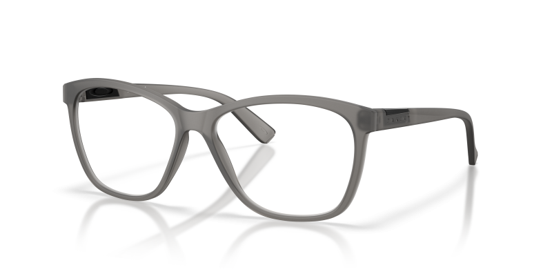 แว่นสายตา Oakley OX8155-15 มุมเฉียง สี Satin Grey Smoke สำหรับผู้หญิง