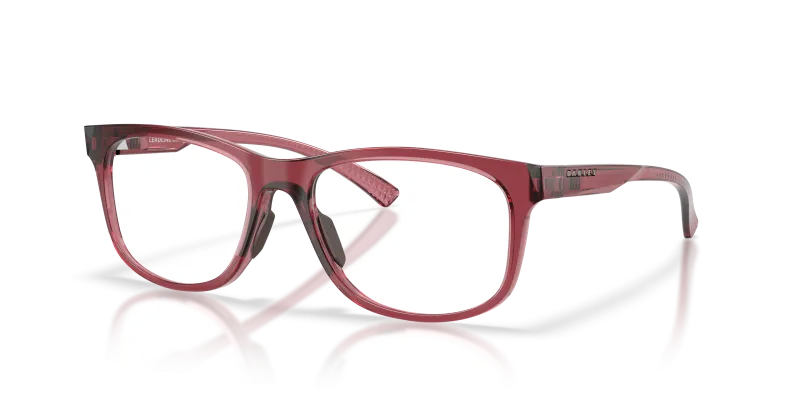 แว่นสายตา Oakley OX8175-11 มุมเฉียง สีแดงเหล็กโปร่งใส สำหรับผู้หญิง