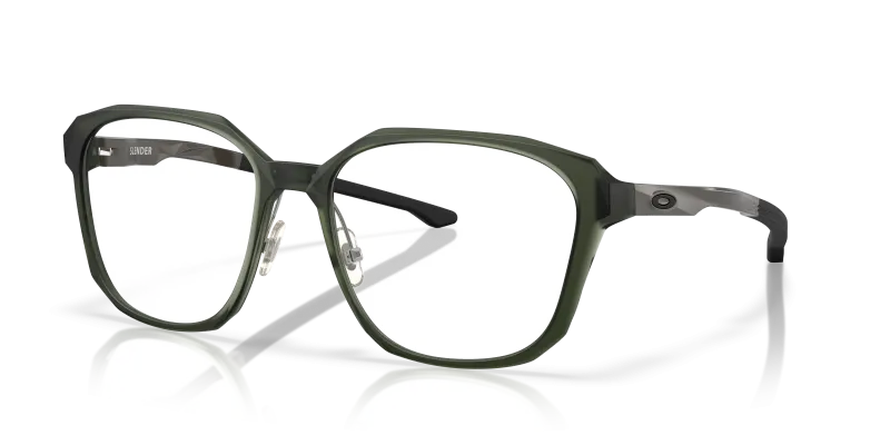 กรอบแว่นสายตา Oakley Slender OX8193-04 Matte Olive Ink Oakley Slender OX8193-04 819304 กรอบแว่นสายตาสีเขียวมะกอกด้าน แป้นจมูกปรับได้ สำหรับผู้ชาย