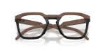 กรอบแว่นสายตา Oakley HSTN SQ Rx OX8208-06 Matte Mahogany Oakley OX8208-06 820806 close-up ด้านหน้า