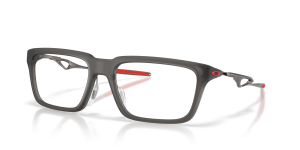 แว่นสายตา Oakley OX8211D-02 มุมเฉียง สี Satin Grey Smoke สำหรับทุกเพศ