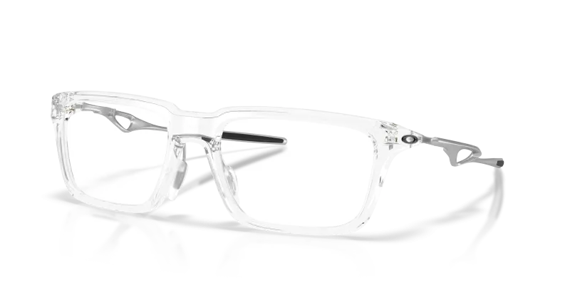 แว่นสายตา Oakley OX8211D-03 มุมเฉียง สี Polished Clear สำหรับทุกเพศ