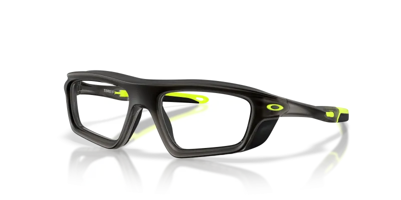 กรอบแว่นสายตา Oakley Teres S OX8213-02 Satin Grey Smoke แว่นสายตา Oakley OX8213-02 มุมเฉียง สี Satin Grey Smoke สำหรับทุกเพศ