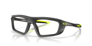 แว่นสายตา Oakley OX8215-02 มุมเฉียง สี Satin Grey Smoke สำหรับทุกเพศ