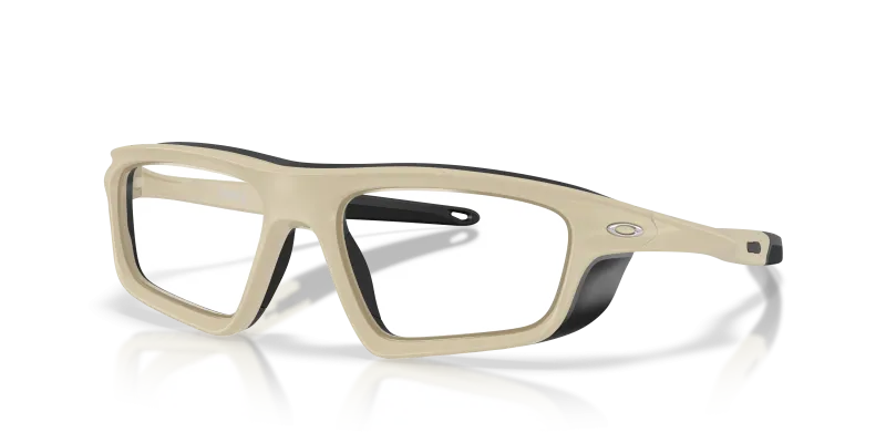 แว่นสายตา Oakley OX8215-03 มุมเฉียง สีทรายด้าน สำหรับทุกเพศ