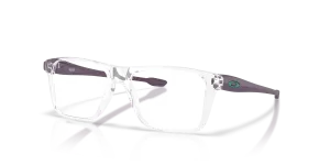 แว่นสายตา Oakley OY8026-12 มุมเฉียง สี Polished Clear สำหรับเด็กผู้ชาย