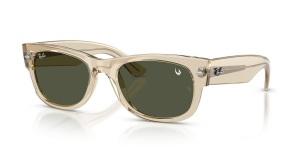 Rayban RB0832SF 146031 แว่นกันแดดกรอบใสสีน้ำผึ้งเลนส์เขียว สำหรับทุกเพศ