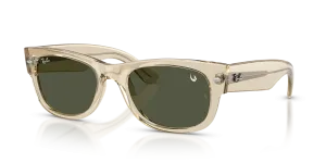 Rayban RB0832SF 146031 แว่นกันแดดกรอบใสสีน้ำผึ้งเลนส์เขียว สำหรับทุกเพศ
