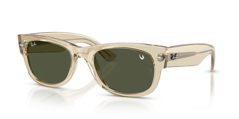 Rayban RB0832SF 146031 แว่นกันแดดกรอบใสสีน้ำผึ้งเลนส์เขียว สำหรับทุกเพศ