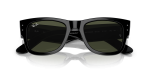 แว่นกันแดด Rayban Mega Wayfarer RB0840SF-901/31 Black Green Rayban RB0840SF 901/31 close-up ด้านหน้า
