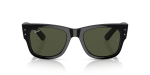 แว่นกันแดด Rayban Mega Wayfarer RB0840SF-901/31 Black Green Rayban RB0840SF 901/31 ด้านหน้า