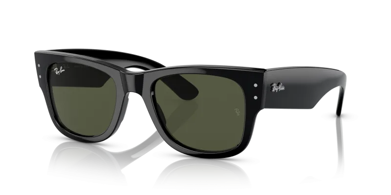 แว่นกันแดด Rayban Mega Wayfarer RB0840SF-901/31 Black Green Rayban RB0840SF 901/31 แว่นกันแดดสีดำเลนส์เขียว สำหรับทุกเพศ