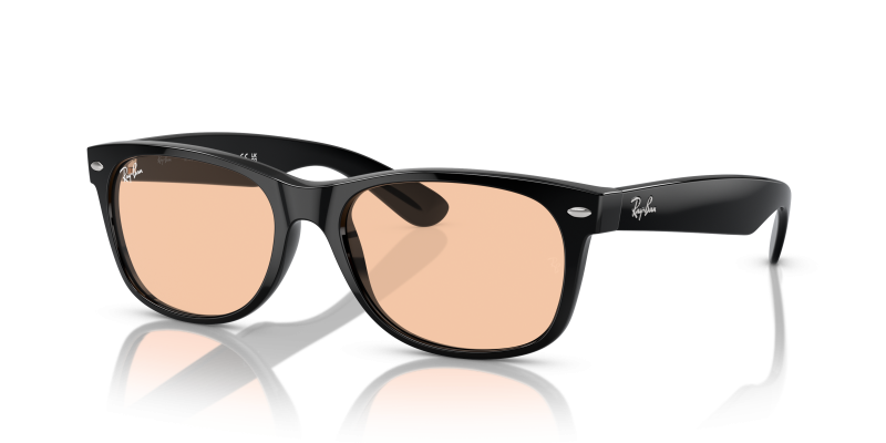 แว่นกันแดด Rayban New Wayfarer Low Bridge Fit RB2132F-601/4B Black Pink Rayban RB2132F 601/4B แว่นกันแดดสีดำเลนส์ชมพู สำหรับทุกเพศ