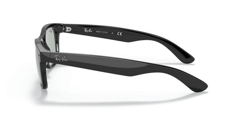 แว่นกันแดด Rayban RB2132F 601/R5 มุมข้าง ทรง New Wayfarer สะพานจมูกต่ำ ขาแว่นดำประกาย