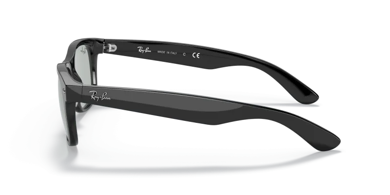 แว่นกันแดด Rayban RB2132F 601/R5 มุมข้าง ทรง New Wayfarer สะพานจมูกต่ำ ขาแว่นดำประกาย