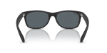 แว่นกันแดด Rayban New Wayfarer Low Bridge Fit RB2132F-622/R5 Rubber Black Blue Rayban RB2132F-622/R5 ขาแว่นด้านใน