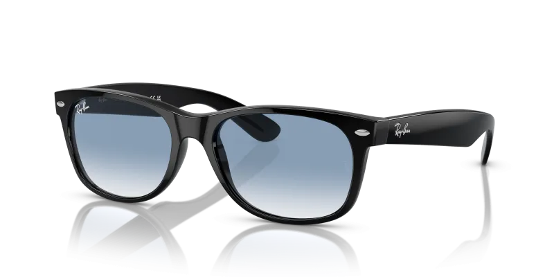 Rayban RB2132F-901/3F แว่นกันแดดดำเลนส์ไล่ระดับสีน้ำเงิน สำหรับทุกเพศ