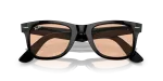 แว่นกันแดด Rayban Wayfarer RB2140F-601/4B Black Pink Rayban RB2140F 601/4B close-up ด้านหน้า