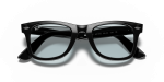 แว่นกันแดด Rayban Wayfarer RB2140F-601/R5 Black Light Grey Rayban RB2140F 601/R5 close-up ด้านหน้า