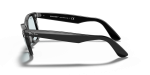 แว่นกันแดด Rayban Wayfarer RB2140F-601/R5 Black Light Grey แว่นกันแดด Rayban RB2140F 601/R5 มุมข้าง ทรง Wayfarer ออริจินัลคลาสสิก ขาแว่นดำประกาย