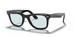 แว่นกันแดด Rayban Wayfarer RB2140F-601/R5 Black Light Grey Rayban RB2140F 601/R5 แว่นกันแดดสีดำเลนส์เทาอ่อน สำหรับทุกเพศ