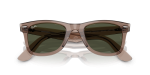 แว่นกันแดด Rayban Wayfarer RB2140F-682731 Transparent Light Brown Crystal Green แว่นกันแดด Rayban RB2140F-682731 close-up ด้านหน้า