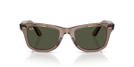 แว่นกันแดด Rayban Wayfarer RB2140F-682731 Transparent Light Brown Crystal Green แว่นกันแดด Rayban RB2140F-682731 ด้านหน้า