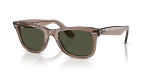 แว่นกันแดด Rayban RB2140F-682731 มุมเฉียง สีน้ำตาลอ่อนโปร่งใส สำหรับทุกเพศ
