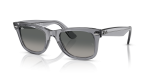 แว่นกันแดด Rayban Wayfarer RB2140F-684671 Transparent Grey Dark Grey Gradient แว่นกันแดด Rayban RB2140F-684671 มุมเฉียง สีเทาโปร่งใส สำหรับทุกเพศ