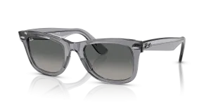 แว่นกันแดด Rayban RB2140F-684671 มุมเฉียง สีเทาโปร่งใส สำหรับทุกเพศ