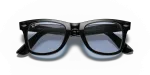 แว่นกันแดด Rayban Wayfarer RB2140F-901/64 Black Blue Grey Rayban RB2140F 901/64 close-up ด้านหน้า